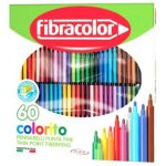 ΜΑΡΚΑΔΟΡΟΙ COLORITO ΨΙΛΗΣ ΓΡΑΦΗΣ 2.9MM 60 ΤΕΜΑΧΙΩΝ FIBRACOLOR