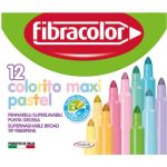 ΜΑΡΚΑΔΟΡΟΙ COLORITO MAXI PASTEL 12 ΧΡΩΜΑΤΩΝ ΜΥΤΗ 6ΜΜ FIBRACOLOR