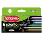ΜΑΡΚΑΔΟΡΟΙ COLORITO METAL 6 ΤΕΜΑΧΙΩΝ ΜΥΤΗ 3ΜΜ FIBRACOLOR