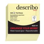 ΧΑΡΤΑΚΙΑ ΚΥΒΟΣ ΚΙΤΡΙΝΟΣ 75X75MM 400Φ DESCRIBO