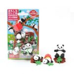 ΓΟΜΑ 3D ΣΕ BLISTER, ΣΧΕΔΙΟ PANDA FAMILY IWAKO