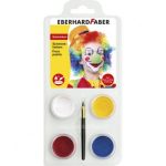 ΧΡΩΜΑΤΑ ΠΡΟΣΩΠΟΥ ΝΕΡΟΜΠΟΓΙΕΣ + ΠΙΝΕΛΟ CLOWN 4 ΧΡΩΜΑΤΩΝ EFA