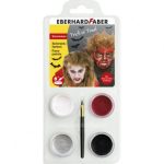 ΧΡΩΜΑΤΑ ΠΡΟΣΩΠΟΥ ΝΕΡΟΜΠΟΓΙΕΣ + ΠΙΝΕΛΟ DEVIL DRACULA GIRL 4 ΧΡΩΜΑΤΩΝ EFA