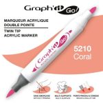 ΜΑΡΚΑΔΟΡΟΙ ΑΚΡΥΛΙΚΟΙ ΔΙΠΛΗ ΜΥΤΗ ΠΙΝΕΛΟ CORAL ΚΟΥΤΙ 3 ΤΕΜΑΧΙΩΝ GRAPH IT GO OZ