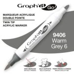 ΜΑΡΚΑΔΟΡΟΙ ΑΚΡΥΛΙΚΟΙ ΔΙΠΛΗ ΜΥΤΗ ΠΙΝΕΛΟ WARM GREY 6  ΚΟΥΤΙ 3 ΤΕΜΑΧΙΩΝ GRAPH IT GO OZ