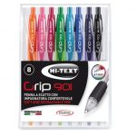 ΣΤΥΛΟ 901 ΔΙΑΡΚΕΙΑΣ ΜΕ ΚΟΥΜΠΙ ΚΑΙ GRIP 1.0MM ΣΕΤ 8 ΤΕΜΑΧΙΩΝ HI-TEXT