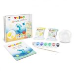 JUNIORKIT OCEAN SET (2 PASTEL ΠΗΛΟΙ 250GR + ΚΑΛΟΥΠΙ + ΠΙΝΕΛΟ + ΤΕΜΠΕΡΕΣ 4,5ML +  CREATIVE BOOK) CMP