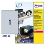 ΕΤΙΚΕΤΕΣ ΑΣΗΜΙ HEAVY DUTY LASER 210X297 1 ΦΥΛΛΟ ΠΑΚΕΤΟ 20 ΦΥΛΛΩΝ AVERY ZWECKFORM