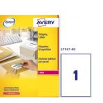 ΕΤΙΚΕΤΕΣ *ΛΕΥΚΕΣ LASER 199.6X289.1 1 ΦΥΛΛΟ ΠΑΚΕΤΟ 40 ΦΥΛΛΩΝ AVERY