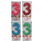 ΚΕΡΙ MAXI *ΑΡΙΘΜΟΣ 3, ΜΕΓΕΘΟΣ 11,5CM, 4 GLITTER ΧΡΩΜΑΤΑ EDIGLAM
