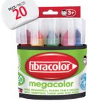 ΜΑΡΚΑΔΟΡΟΙ MEGACOLOR 20 ΤΕΜΑΧΙΩΝ FIBRACOLOR