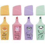 ΜΑΡΚΑΔΟΡΟΙ ΥΠΟΓΡΑΜΜΙΣΗΣ ΜΙΝΙ ANIMAL (PANDA, KOALA, UNICORN, FOX)  4 ΠΑΣΤΕΛ ΧΡΩΜΑΤΑ ΣΕ BLISTER EFA