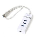 HUB *USB 3.0 ΛΕΥΚΟΥ ΧΡΩΜΑΤΟΣ ΜΕ 4 ΥΠΟΔΟΧΕΣ ΚΑΙ ΚΑΛΩΔΙΟ 50CM PLATINET