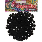 POMPONS ΜΑΥΡΟ ΧΡΩΜΑ 200 ΤΕΜAΧΙΑ ΜΕΓΕΘΟΣ 10 MM DESCRIBO * CN *