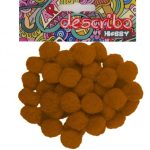POMPONS ΑΝΟΙΧΤΟ ΚΑΦΕ ΧΡΩΜΑ 50 ΤΕΜAΧΙΑ ΜΕΓΕΘΟΣ 25 MM DESCRIBO * CN*