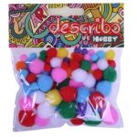 POMPONS ΔΙAΦΟΡΑ ΧΡΩΜΑΤΑ 80 ΤΕΜAΧΙΑ ΜΕΓΕΘΟΣ 10 ΜΜ 15 MM 20 ΜΜ 25 ΜΜ DESCRIBO * CN *