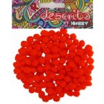 POMPONS ΚΟΚΚΙΝΟ ΧΡΩΜΑ 200 ΤΕΜAΧΙΑ ΜΕΓΕΘΟΣ 10 MM DESCRIBO * CN *