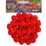 POMPONS ΚΟΚΚΙΝΟ ΧΡΩΜΑ 50 ΤΕΜAΧΙΑ ΜΕΓΕΘΟΣ 25 MM DESCRIBO * CN*