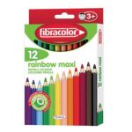 ΞΥΛΟΜΠΟΓΙΕΣ 5ΜΜ RAINBOW MAXI 12 ΧΡΩΜΑΤΩΝ FIBRACOLOR