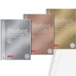 ΤΕΤΡΑΔΙΟ ΣΠΙΡΑΛ Α4 ΜΕ ΤΡΥΠΕΣ ΚΑΙ ΠΕΡΦΟΡΕ, STUDENT METALLIC GOLD SILVER ROSE GOLD ΕΞΩΦΥΛΛΟ, 160ΣΕΛ. 90GSM BRUNNEN
