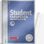 ΤΕΤΡΑΔΙΟ ΣΠΙΡΑΛ Α5 ΜΕ ΤΡΥΠΕΣ ΚΑΙ ΠΕΡΦΟΡΕ, STUDENT METALLIC BLUE ΕΞΩΦΥΛΛΟ, 160ΣΕΛ. 90GSM BRUNNEN