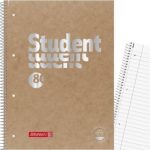 ΤΕΤΡΑΔΙΟ ΣΠΙΡΑΛ Α4 ΜΕ ΤΡΥΠΕΣ ΜΕ ΠΕΡΦΟΡΕ, STUDENT BROWN  ΜΕ ΥΨ. ΠΟΙΟΤΗΤΑΣ ΕΞΩΦΥΛΛΟ (335GSM), 160ΣΕΛ. 90GSM BRUNNEN
