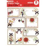 SCENY TAG CHRISTMAS STICKERS 14X12CM 540133 GLOBAL GIFT