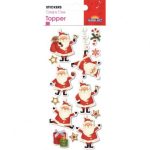 TOPPER CHRISTMAS STICKERS 8X12CM 510071 GLOBAL GIFT
