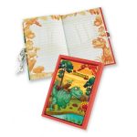 DIARY *ΜΕ ΚΛΕΙΔΙ, ΣΧΕΔΙΟ ΔΕΙΝΟΣΑΥΡΟΣ, 80 ΣΕΛ. ΣΕΤ 6 ΤΕΜΑΧΙΩΝ, ΜΕΓΕΘΟΣ 13 Χ 18CM EDIGLAM