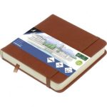 SKETCHBOOK 12 X 12CM COGNAC 140GR, 160ΣΕΛ. ΜΕ ΛΑΣΤΙΧΟ ΚΑΙ ΣΚΛΗΡΟ ΕΞΩΦΥΛΛΟ KANGARO