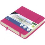 SKETCHBOOK 12 X 12CM HOT PINK 140GR, 160ΣΕΛ. ΜΕ ΛΑΣΤΙΧΟ ΚΑΙ ΣΚΛΗΡΟ ΕΞΩΦΥΛΛΟ KANGARO