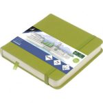 SKETCHBOOK 12 X 12CM LIME GREEN 140GR, 160ΣΕΛ. ΜΕ ΛΑΣΤΙΧΟ ΚΑΙ ΣΚΛΗΡΟ ΕΞΩΦΥΛΛΟ KANGARO