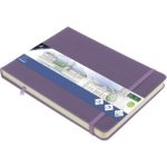 SKETCHBOOK Α5 LANDSCAPE HEATHER PURPE 140GR, 160ΣΕΛ. ΜΕ ΛΑΣΤΙΧΟ ΚΑΙ ΣΚΛΗΡΟ ΕΞΩΦΥΛΛΟ KANGARO