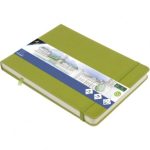 SKETCHBOOK Α5 LANDSCAPE LIME GREEN 140GR, 160ΣΕΛ. ΜΕ ΛΑΣΤΙΧΟ ΚΑΙ ΣΚΛΗΡΟ ΕΞΩΦΥΛΛΟ KANGARO