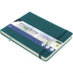 SKETCHBOOK Α5 LANDSCAPE DARK TURQUOISE 140GR, 160ΣΕΛ. ΜΕ ΛΑΣΤΙΧΟ ΚΑΙ ΣΚΛΗΡΟ ΕΞΩΦΥΛΛΟ KANGARO