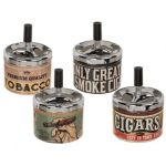 ΣΤΑΧΤΟΔΟΧΕΙΟ ΑΝΤΙΑΝΕΜΙΚΟ ΜΕΤΑΛΛΙΚΟ TOBACCO (10CM), 4 ΑΣΟΡΤΙ ΣΧΕΔΙΑ BLUE GIFTS