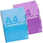 ΤΕΤΡΑΔΙΟ ΔΙΠΛΟ ΣΠΙΡΑΛ A4 UNIPAD ESSENTIALS ΜΕ ΤΡΥΠΕΣ 5Θ. 200ΣΕΛ. 60 GSM 2 ΧΡΩΜΑΤΑ ΑΣΟΡΤΙ PUKKA