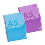ΤΕΤΡΑΔΙΟ ΔΙΠΛΟ ΣΠΙΡΑΛ A5 UNIPAD ESSENTIALS ΜΕ ΤΡΥΠΕΣ 3Θ. 200ΣΕΛ. 60GSM 2 ΧΡΩΜΑΤΑ ΑΣΟΡΤΙ PUKKA