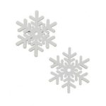 ΞΥΛΙΝΑ ΔΙΑΚΟΣΜΗΤΙΚΑ ΝΙΦΑΔΕΣ ΧΙΟΝΙΟΥ 3 Χ 3 Χ 0,4CM, ΧΡΩΜΑ ΛΕΥΚΟ, ΣΕΤ 12 ΤΕΜΑΧΙΩΝ GLOREX