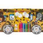 ΚΑΣΕΤΙΝΑ ΜΕΤΑΛΛΙΚΗ SAFARI ΜΕ 16 ΜΑΡΚΑΔΟΡΟΥΣ + 2 COLORING CARDS + 2 STICKER CARDS EFA